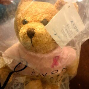 Vintage AVON Breast Cancer Crusade Bear from 2001 SEALED "Cure the Cancer"